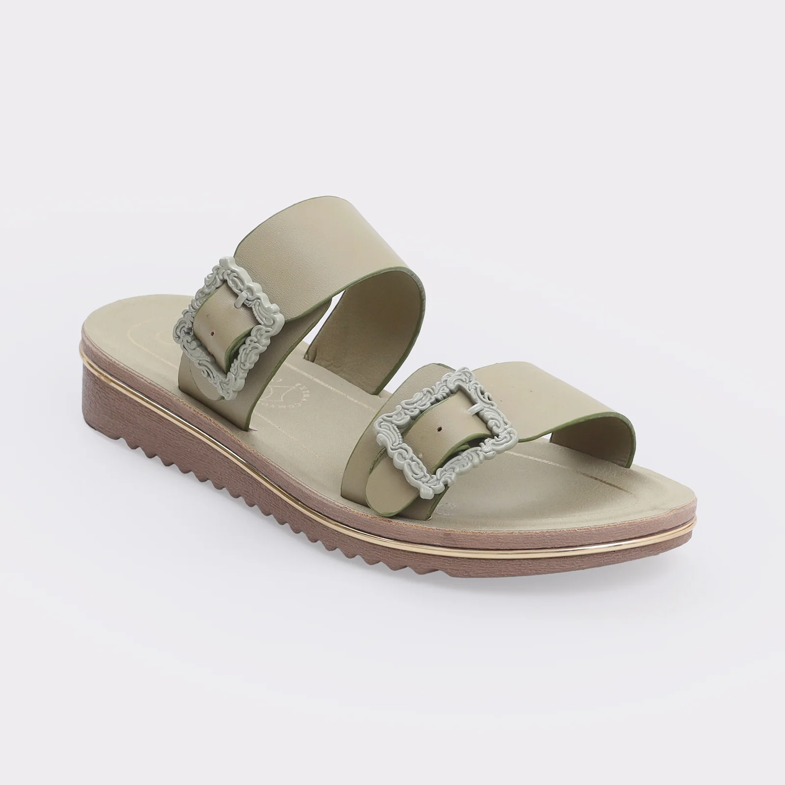Women's Buckled Slippers - Image 2