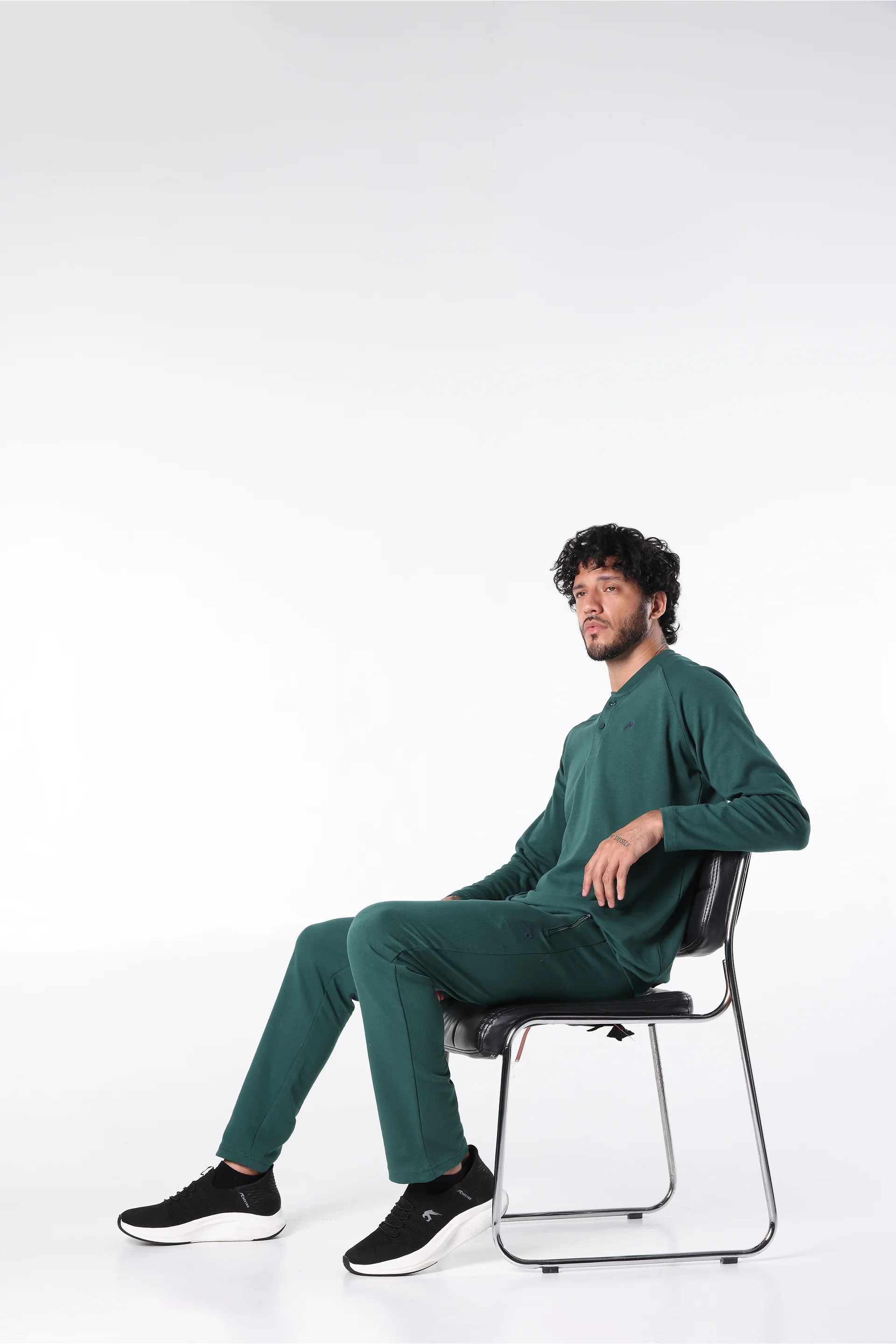 Athleisure Long Sleeve Henley - Image 4